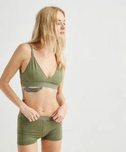 RICHER POORER SPRING '22 CLASSIC BRALETTE OLIVE ARMY
