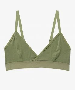 RICHER POORER SPRING '22 CLASSIC BRALETTE OLIVE ARMY