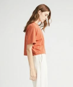 RICHER POORER RELAXED SHORT SLEEVE CROP TEE GINGER SNAP