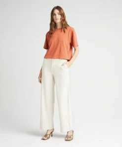 RICHER POORER RELAXED SHORT SLEEVE CROP TEE GINGER SNAP