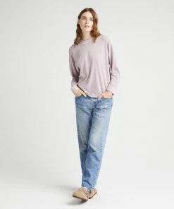 RICHER POORER SPRING '22 RELAXED LONG SLEEVE PULLOVER AMETHYST SMOKE