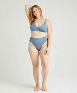 RICHER POORER HIGH CUT BRALETTE BLUE MIRAGE