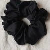 PIPE AND ROW SILKY BLACK SCRUNCHIE