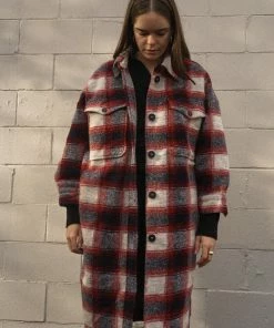 PIPE AND ROW NEW IN BLAKE PLAID COAT