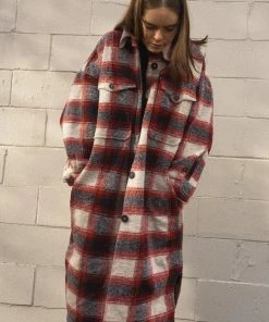 PIPE AND ROW NEW IN BLAKE PLAID COAT