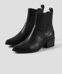 VAGABOND SHOES MARJA BLACK LEATHER BOOTS 18 VAGABOND SHOES MARJA BLACK LEATHER BOOTS