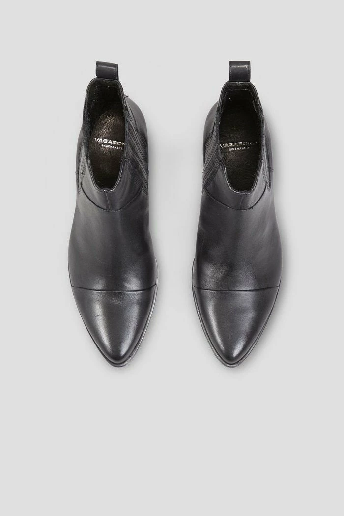 VAGABOND SHOES MARJA BLACK LEATHER BOOTS 8 VAGABOND SHOES MARJA BLACK LEATHER BOOTS