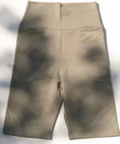 PIPE AND ROW STAPLES HIGH WAIST BIKE SHORTS ARMY