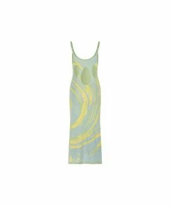 HOUSE OF SUNNY SALE HOCKNEY DRESS CYPRESS