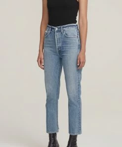 AGOLDE SALE RILEY HI RISE CROP EMULSION