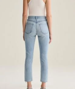 AGOLDE NEW IN RILEY HI RISE CROP SHATTERED