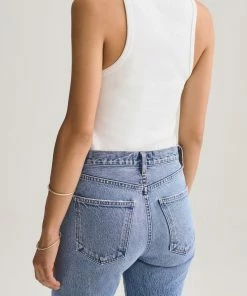 AGOLDE RIB HIGH NECK TANK WHITE NEW IN 11 AGOLDE RIB HIGH NECK TANK WHITE NEW IN