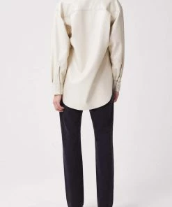 AGOLDE UTILITY VEGAN LEATHER SHIRT