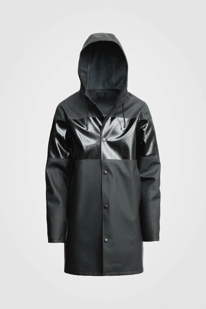 STUTTERHEIM STOCKHOLM JACKET STRIPE BLACK 1 STUTTERHEIM STOCKHOLM JACKET STRIPE BLACK