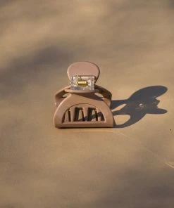 PIPE AND ROW NEW IN SMALL MOON HAIR CLAW TAUPE