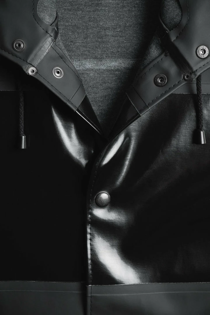 STUTTERHEIM STOCKHOLM JACKET STRIPE BLACK 5 STUTTERHEIM STOCKHOLM JACKET STRIPE BLACK