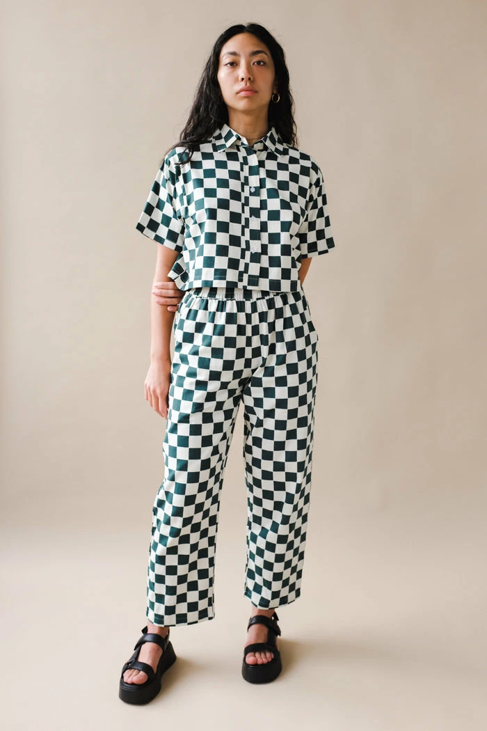 DUSHYANT SHORT SLEEVE CHECKERED TOP 2 DUSHYANT SHORT SLEEVE CHECKERED TOP