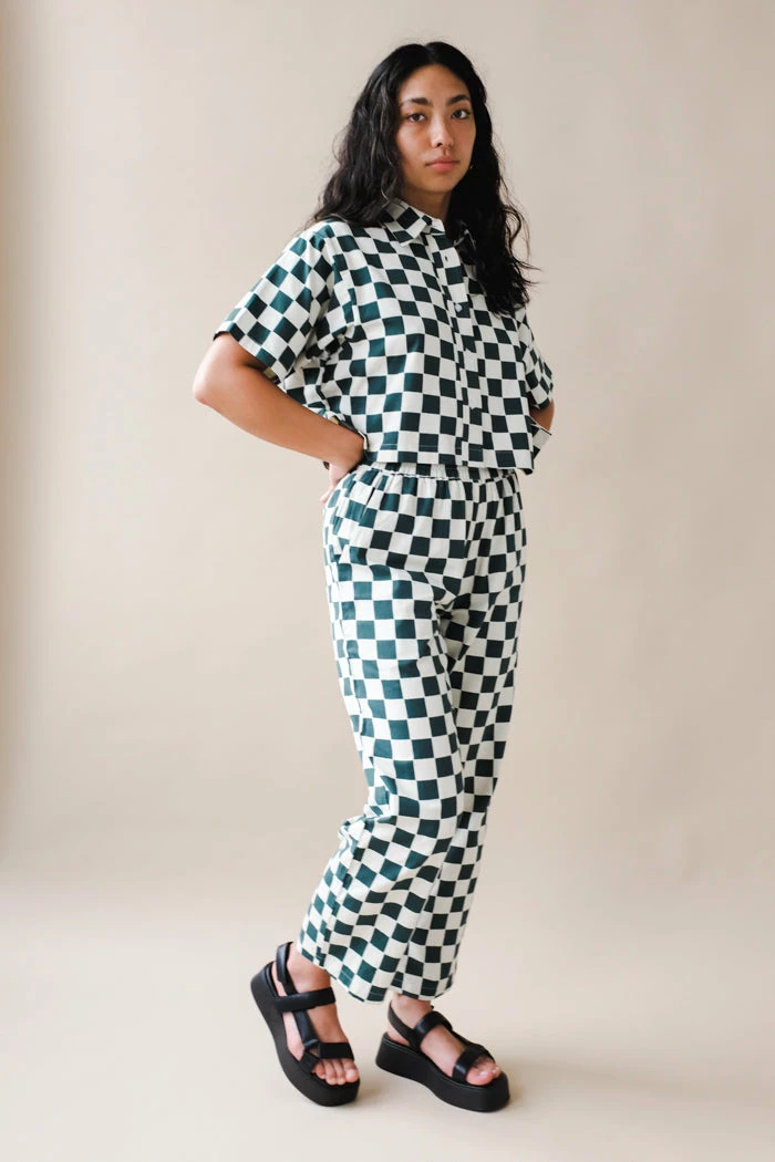 DUSHYANT SHORT SLEEVE CHECKERED TOP 3 DUSHYANT SHORT SLEEVE CHECKERED TOP