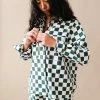 DUSHYANT LONG SLEEVE CHECKERED TOP SPRING '22