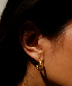 PIPE AND ROW C'EST HOOP EARRINGS NEW IN