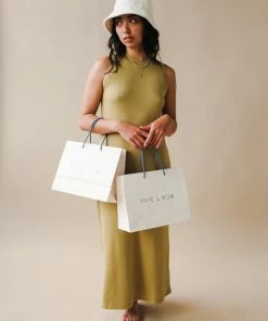 RICHER POORER VINTAGE COLUMN RIB DRESS