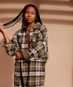 PIPE AND ROW NEW IN BLAKE PLAID COAT