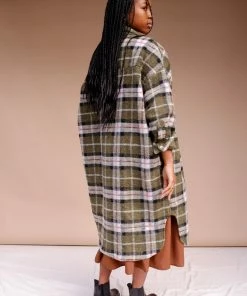PIPE AND ROW NEW IN BLAKE PLAID COAT