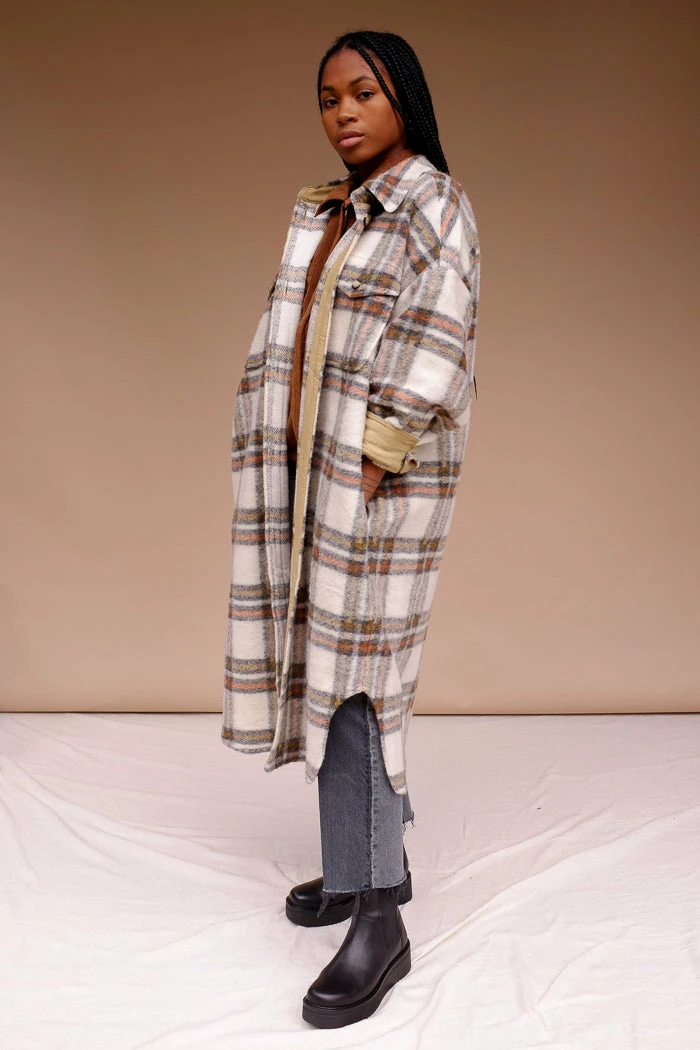 PIPE AND ROW BLAKE PLAID COAT NEW IN 1 PIPE AND ROW BLAKE PLAID COAT NEW IN