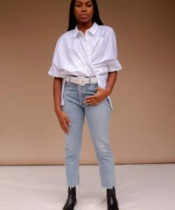 JUST FEMALE NORIA SHIRT WHITE NEW IN