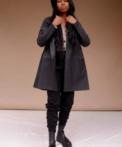 STUTTERHEIM MOSEBACKE RAIN JACKET BLACK NEW IN