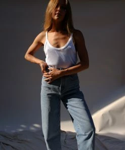 LACAUSA MAYA RIBBED TANK WHITE SPRING '22