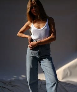 LACAUSA MAYA RIBBED TANK WHITE SPRING '22