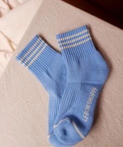 LE BON SHOPPE GIRLFRIEND SOCKS PARISIAN BLUE