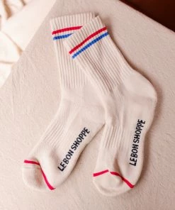 LE BON SHOPPE NEW IN BOYFRIEND SOCKS MILK