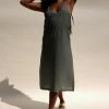 LACAUSA ALMA SLIP DRESS SEAWEED SPRING '22