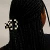 PIPE AND ROW SMALL SQUARE HAIR CLAW CHECKER BLACK/WHITE NEW IN