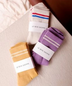 LE BON SHOPPE NEW IN BOYFRIEND SOCKS MILK