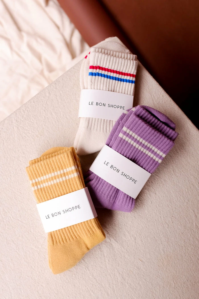 LE BON SHOPPE BOYFRIEND SOCKS GRAPE SPRING '22 4 LE BON SHOPPE BOYFRIEND SOCKS GRAPE SPRING '22
