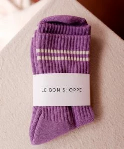 LE BON SHOPPE BOYFRIEND SOCKS GRAPE SPRING '22