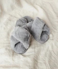 PIPE AND ROW NEW IN SLIPPERS GREY