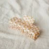 PIPE AND ROW PIPE AND ROW STAPLES XL CHECKER HAIR CLAW PEACH