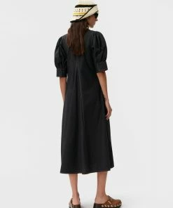 GANNI SPRING '22 COTTON POPLIN MAXI DRESS