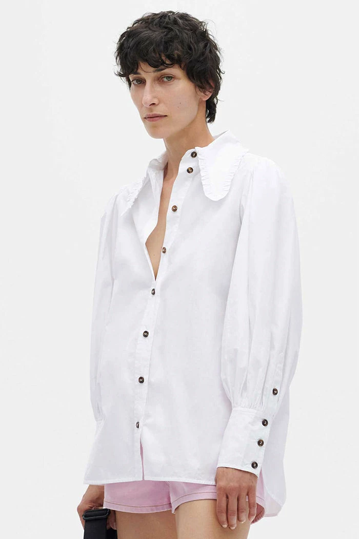 GANNI COTTON POPLIN LONGSLEEVE 1 GANNI COTTON POPLIN LONGSLEEVE