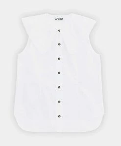 GANNI COTTON POPLIN SLEEVELESS SPRING '22 6 GANNI COTTON POPLIN SLEEVELESS SPRING '22