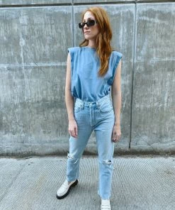 JUST FEMALE BEIJING TOP STONEWASH NEW IN