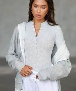 JOAH BROWN BUTTON DOWN HENLEY