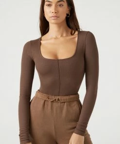 JOAH BROWN CLASSIC SCOOP LONG SLEEVE TOP SPRING '22