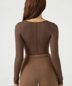 JOAH BROWN CLASSIC SCOOP LONG SLEEVE TOP SPRING '22