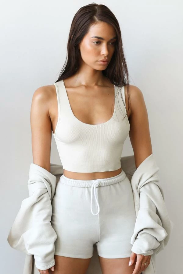 JOAH BROWN RAW EDGE CROP TANK SPRING '22 2 JOAH BROWN RAW EDGE CROP TANK SPRING '22
