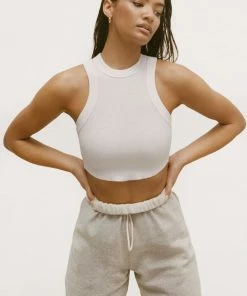 JOAH BROWN CROP RIB BODY TANK SPRING '22
